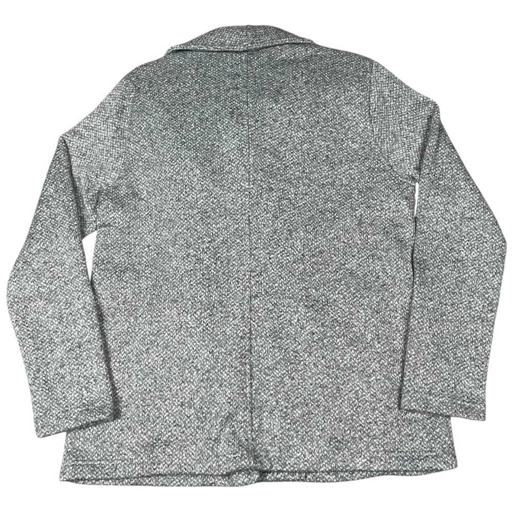 Lands End Fleece Asymmetrical Full Zip Moto Stylish Cozy Sweater Jacket Sz M - Picture 3 of 16